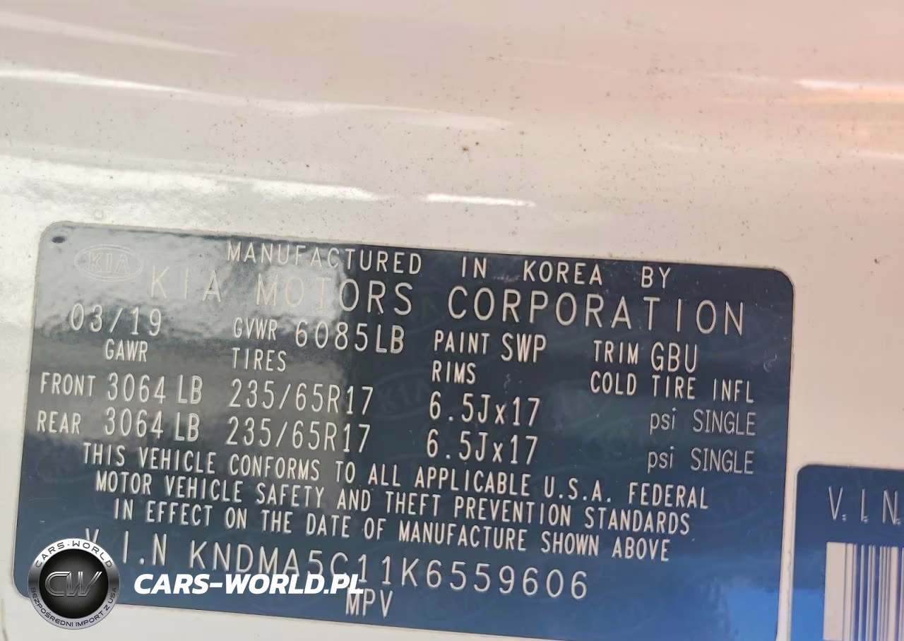 2019 Kia Sedona L VIN:KNDMA5C11K6559606 - 13