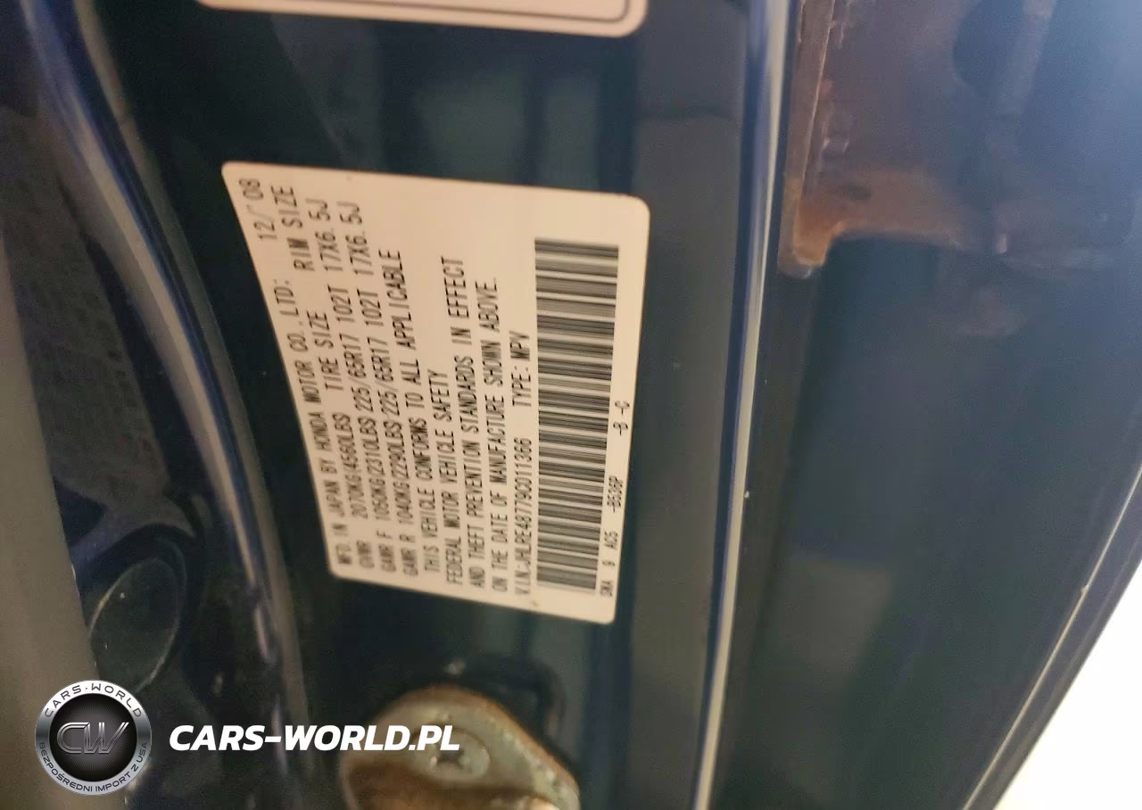 2009 Honda Cr-V Exl VIN:JHLRE48779C011366 - 13