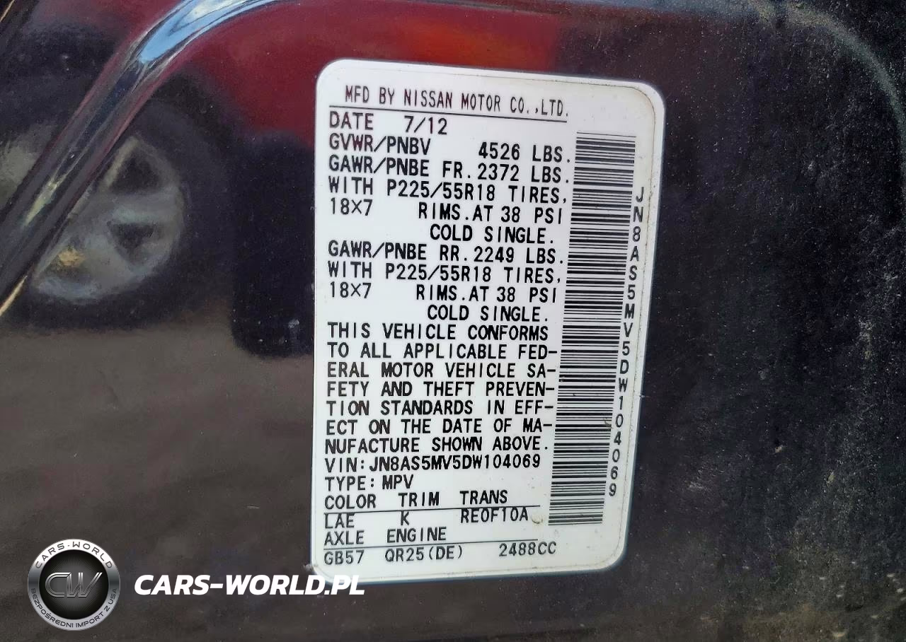 2013 Nissan Rogue S VIN:JN8AS5MV5DW104069 - 14