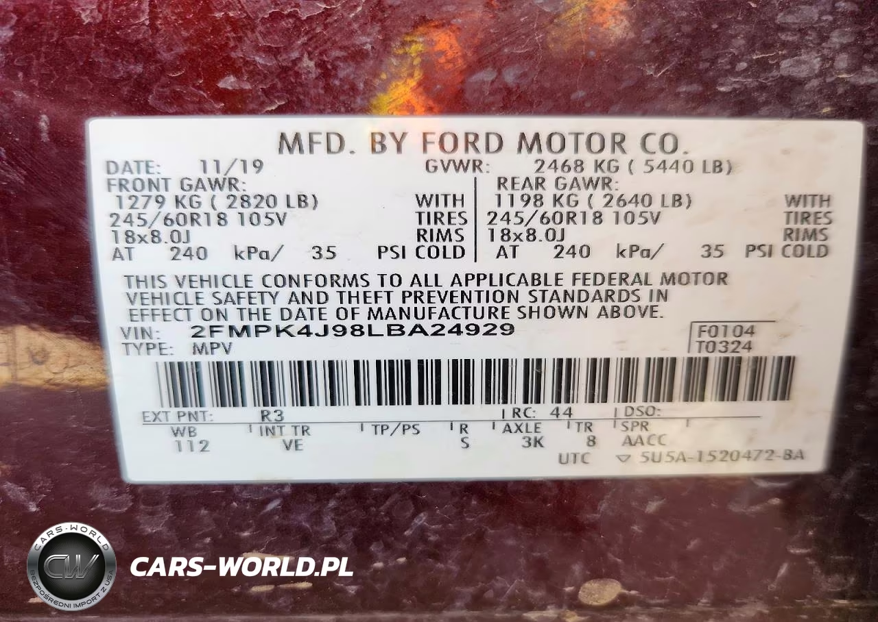 2020 Ford Edge Sel VIN:2FMPK4J98LBA24929 - 13