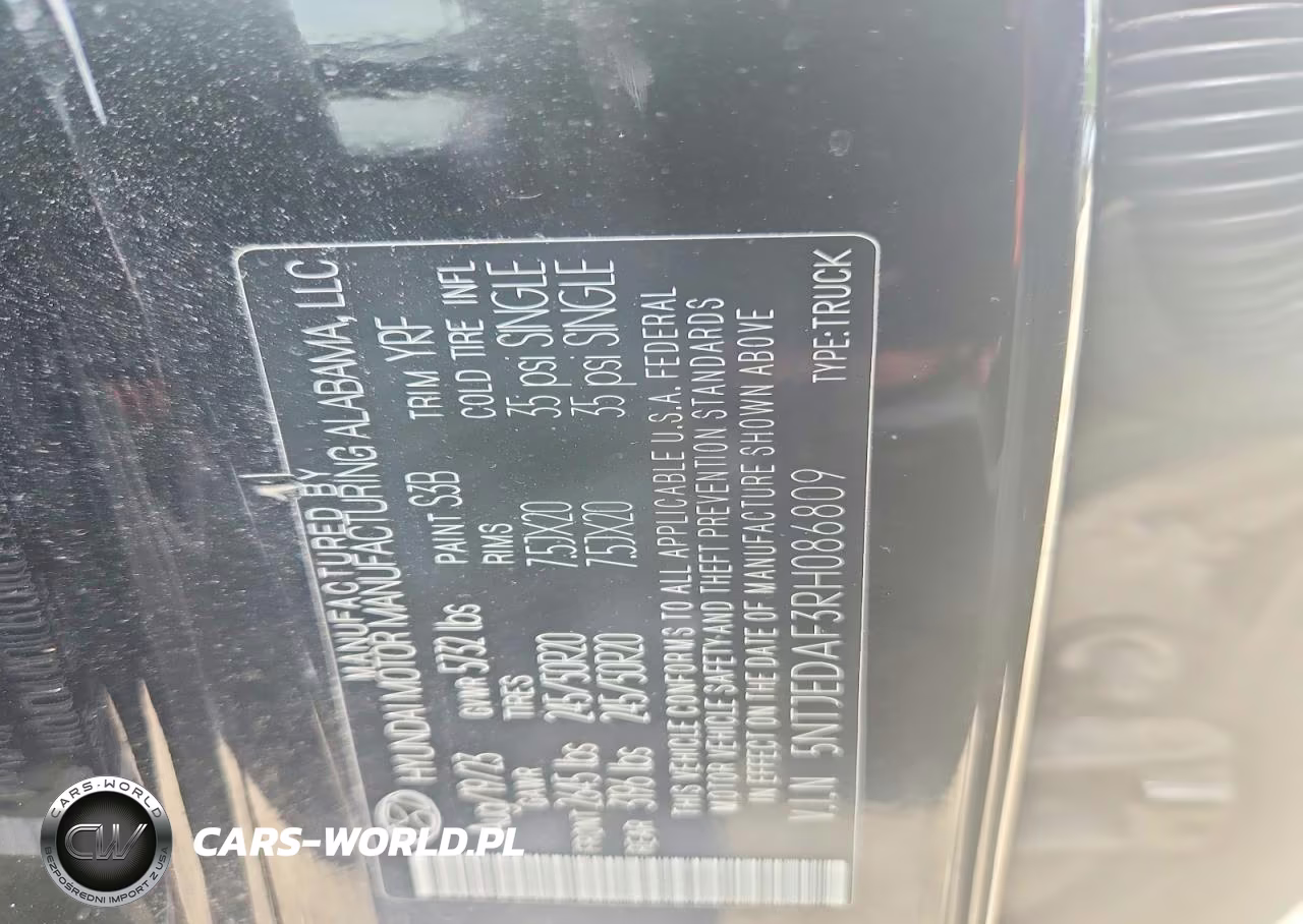 2024 Hyundai Santa Cruz Limited VIN:5NTJEDAF3RH086809 - 13