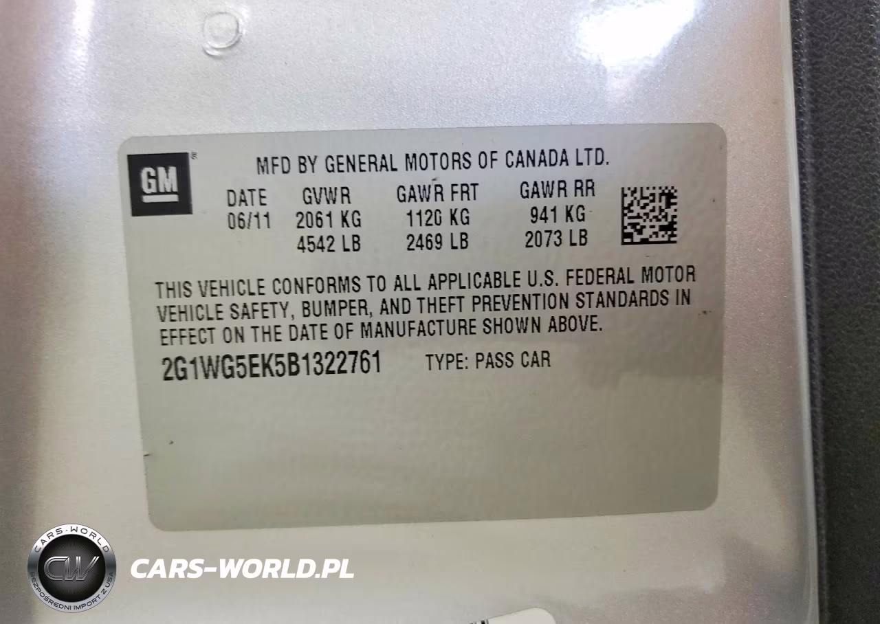2011 Chevrolet Impala Lt VIN:2G1WG5EK5B1322761 - 12