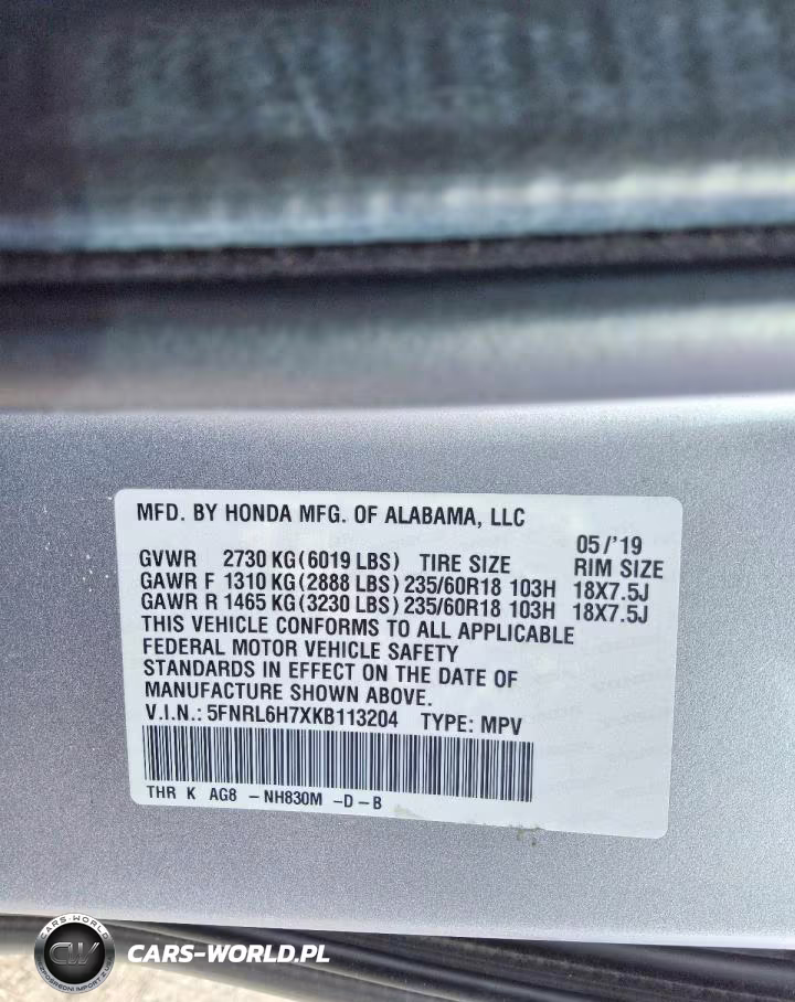 2019 Honda Odyssey Exl VIN:5FNRL6H7XKB113204 - 13