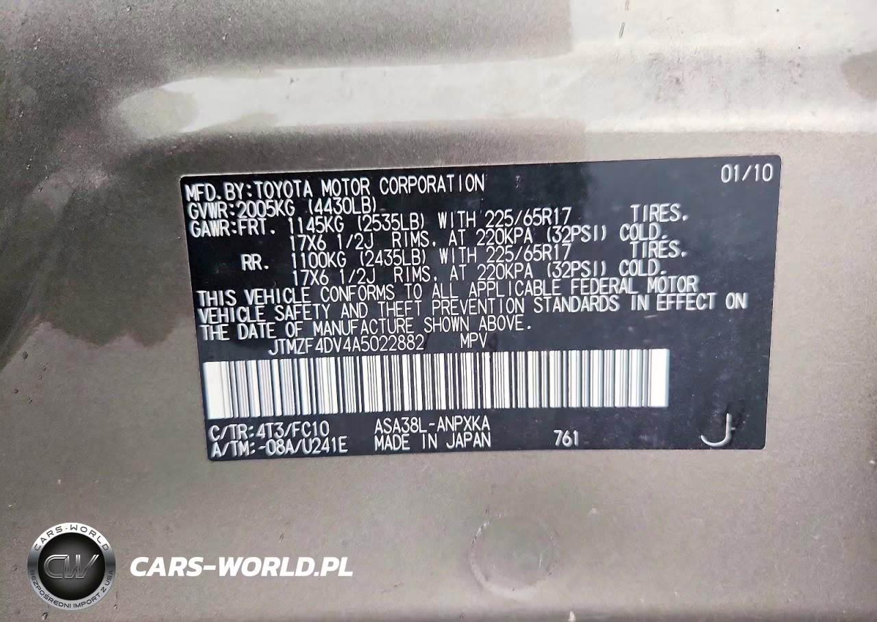 2010 Toyota Rav4 Base VIN:JTMZF4DV4A5022882 - 13