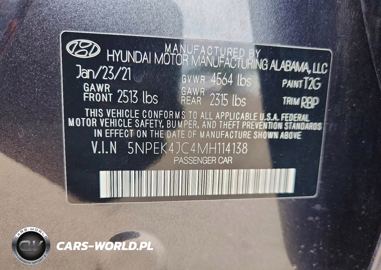 2021 Hyundai Sonata N Line VIN:5NPEK4JC4MH114138 - 12