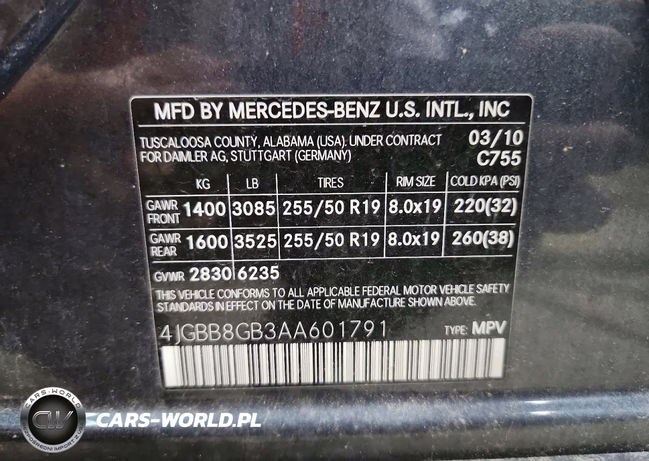2010 Mercedes-Benz Ml 350 4Matic VIN:4JGBB8GB3AA601791 - 14