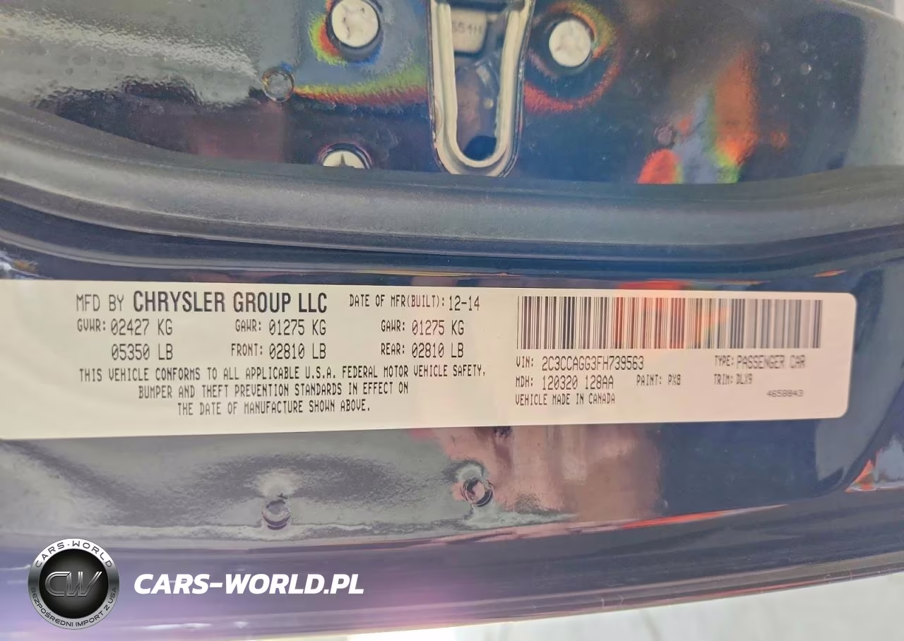 2015 Chrysler 300 S VIN:2C3CCAGG3FH739563 - 12