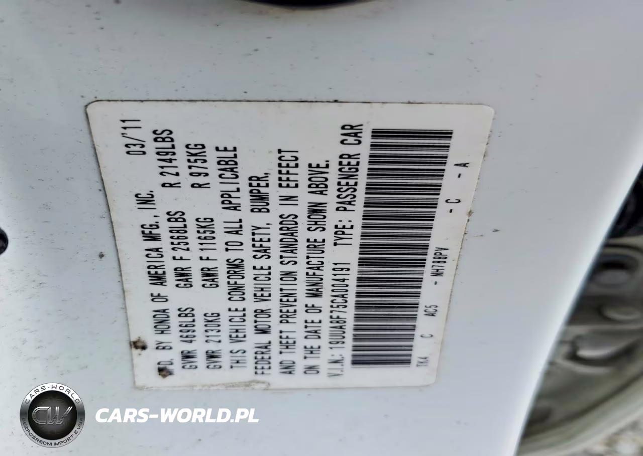 2012 Acura Tl VIN:19UUA8F75CA004191 - 12