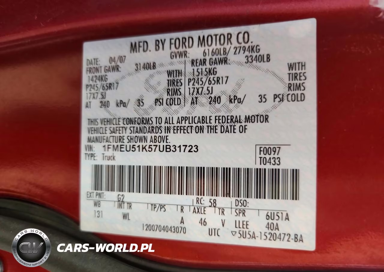 2007 Ford Explorer Sport Trac Xlt VIN:1FMEU51K57UB31723 - 12