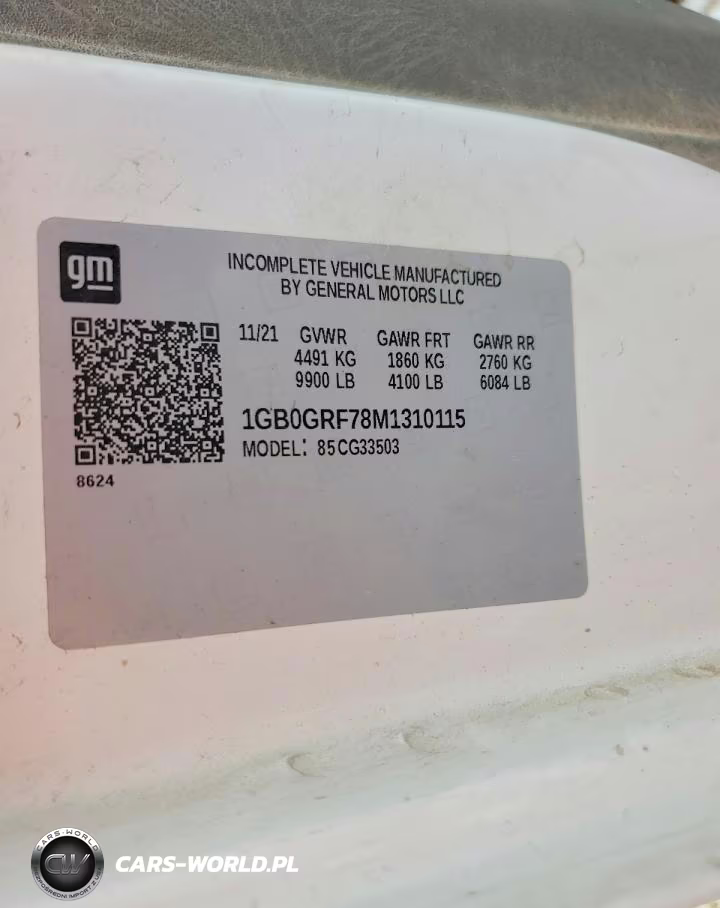 2021 Chevrolet G3500 VIN:1GB0GRF78M1310115 - 12