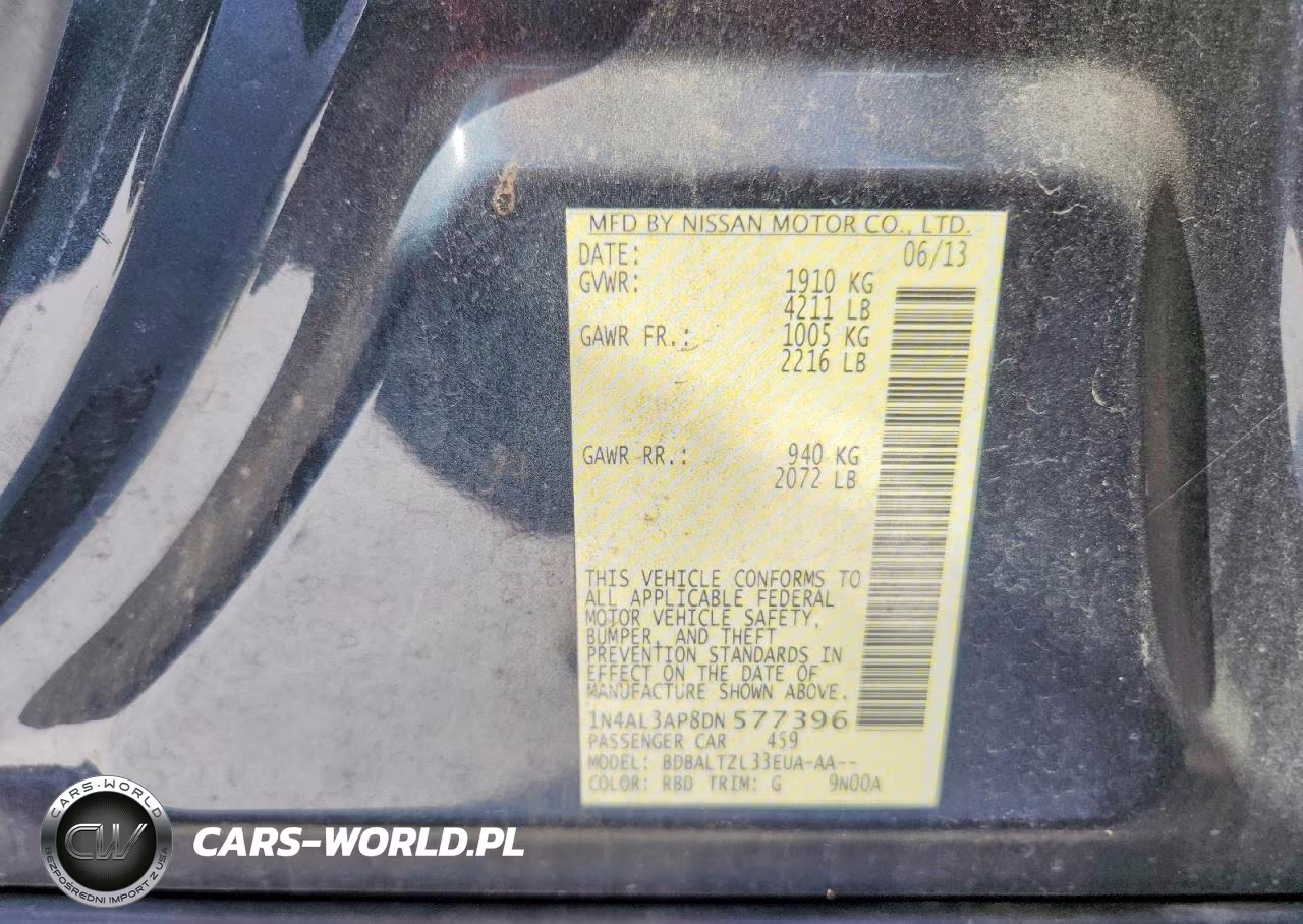 2013 Nissan Altima 2.5 VIN:1N4AL3AP8DN577396 - 12