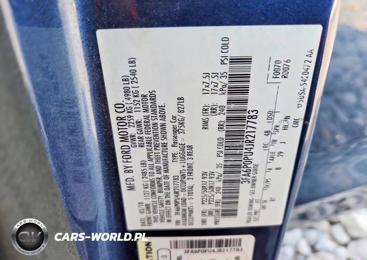 2018 Ford Fusion Se Phev VIN:3FA6P0PU4JR217783 - 13