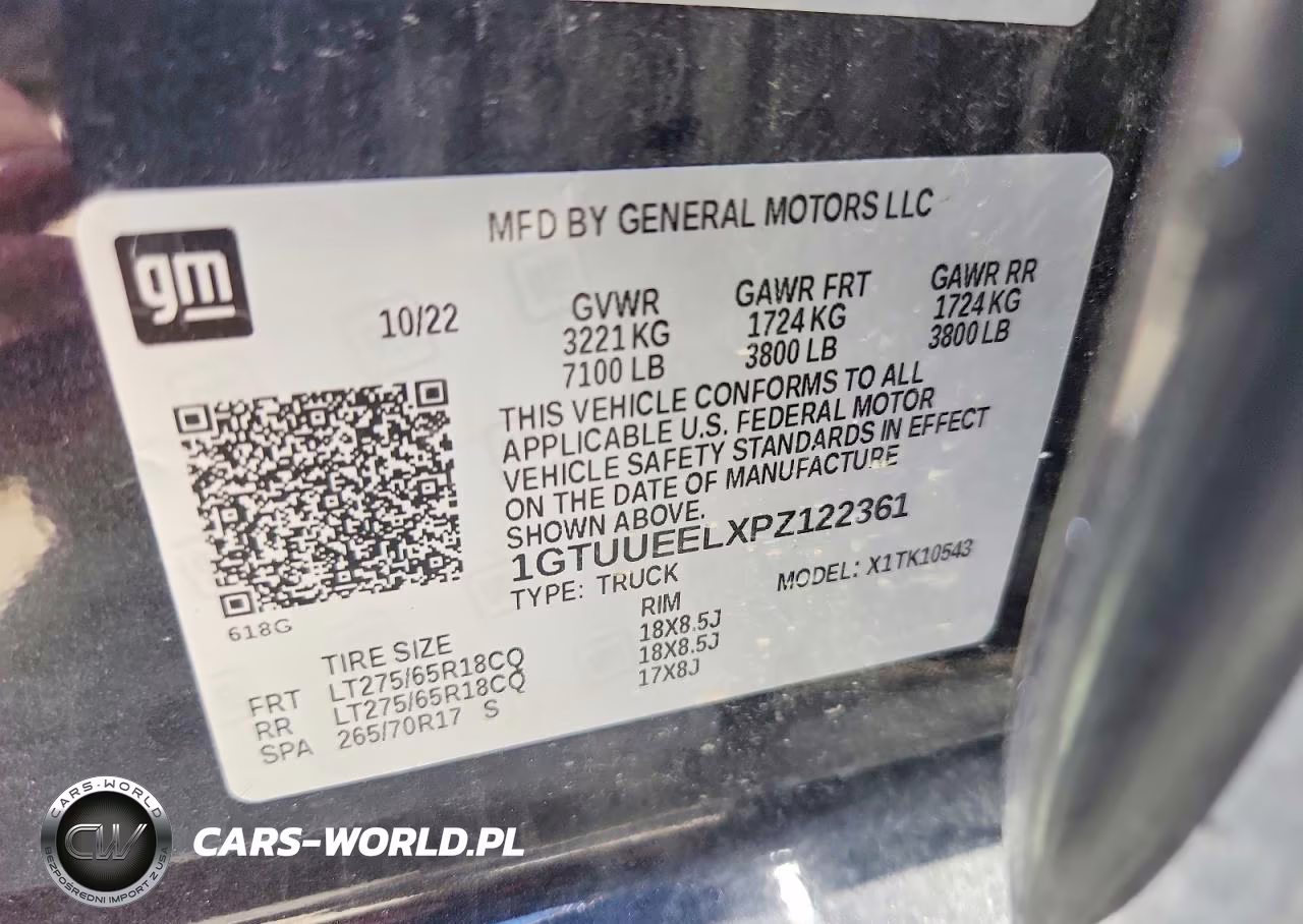 2023 GMC Sierra K1500 At4 VIN:1GTUUEELXPZ122361 - 12