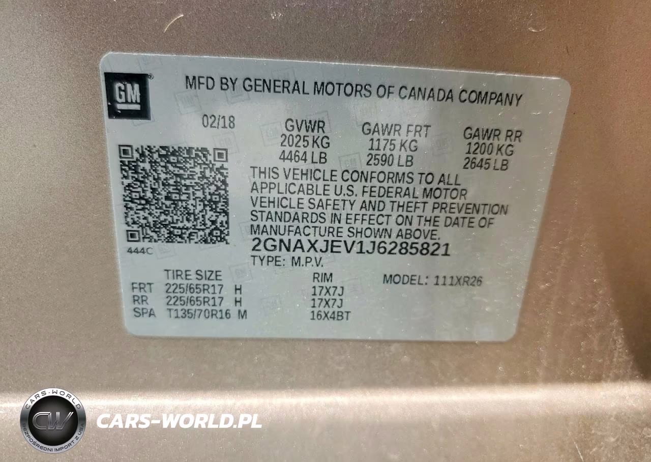 2018 Chevrolet Equinox Lt VIN:2GNAXJEV1J6285821 - 12