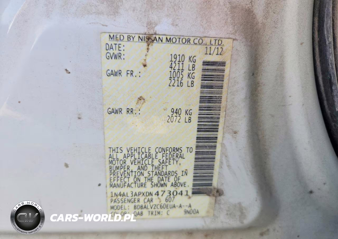 2013 Nissan Altima 2.5 VIN:1N4AL3APXDN473041 - 12