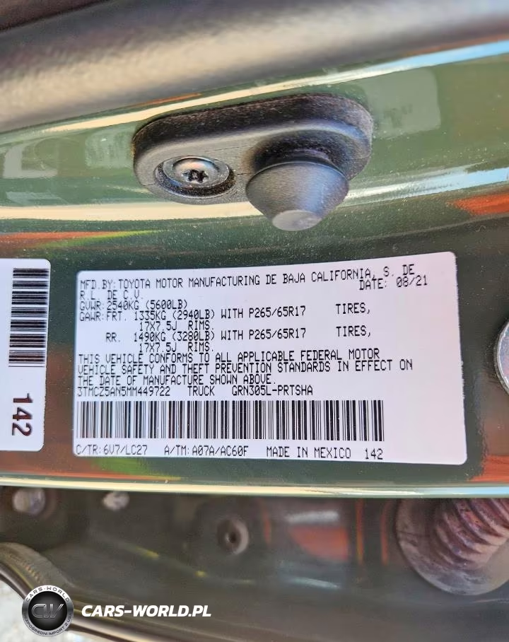 2021 Toyota Tacoma Trd Sport VIN:3TMCZ5AN5MM449722 - 12