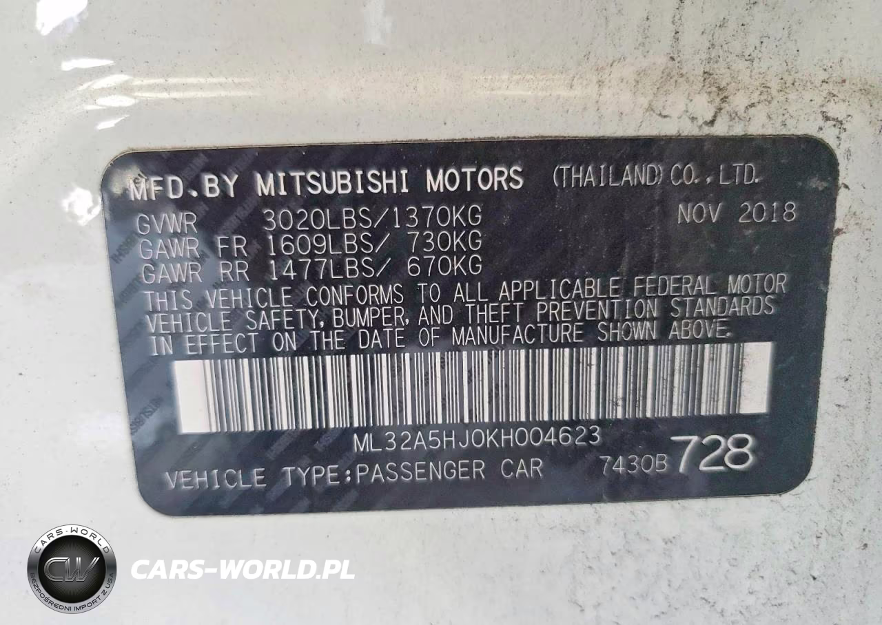 2019 Mitsubishi Mirage Le VIN:ML32A5HJ0KH004623 - 13