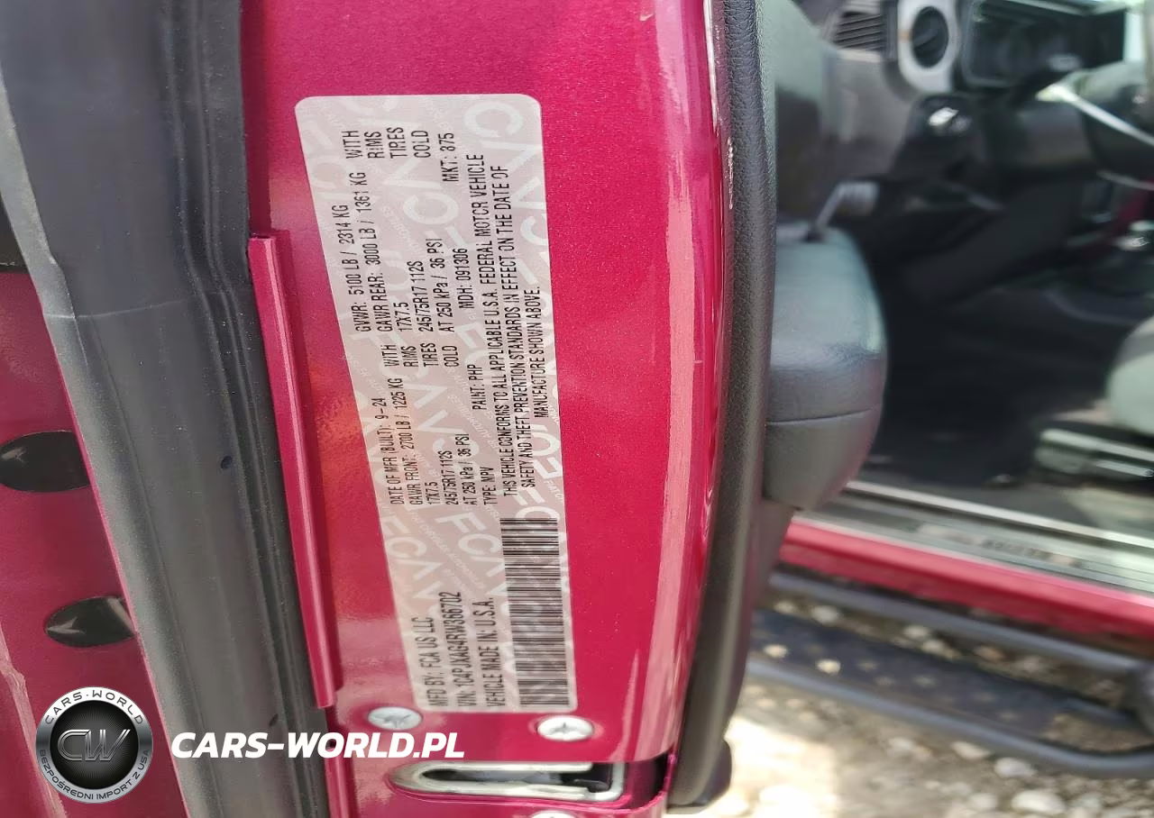 2024 Jeep Wrangler Sport VIN:1C4PJXAG4RW366702 - 13