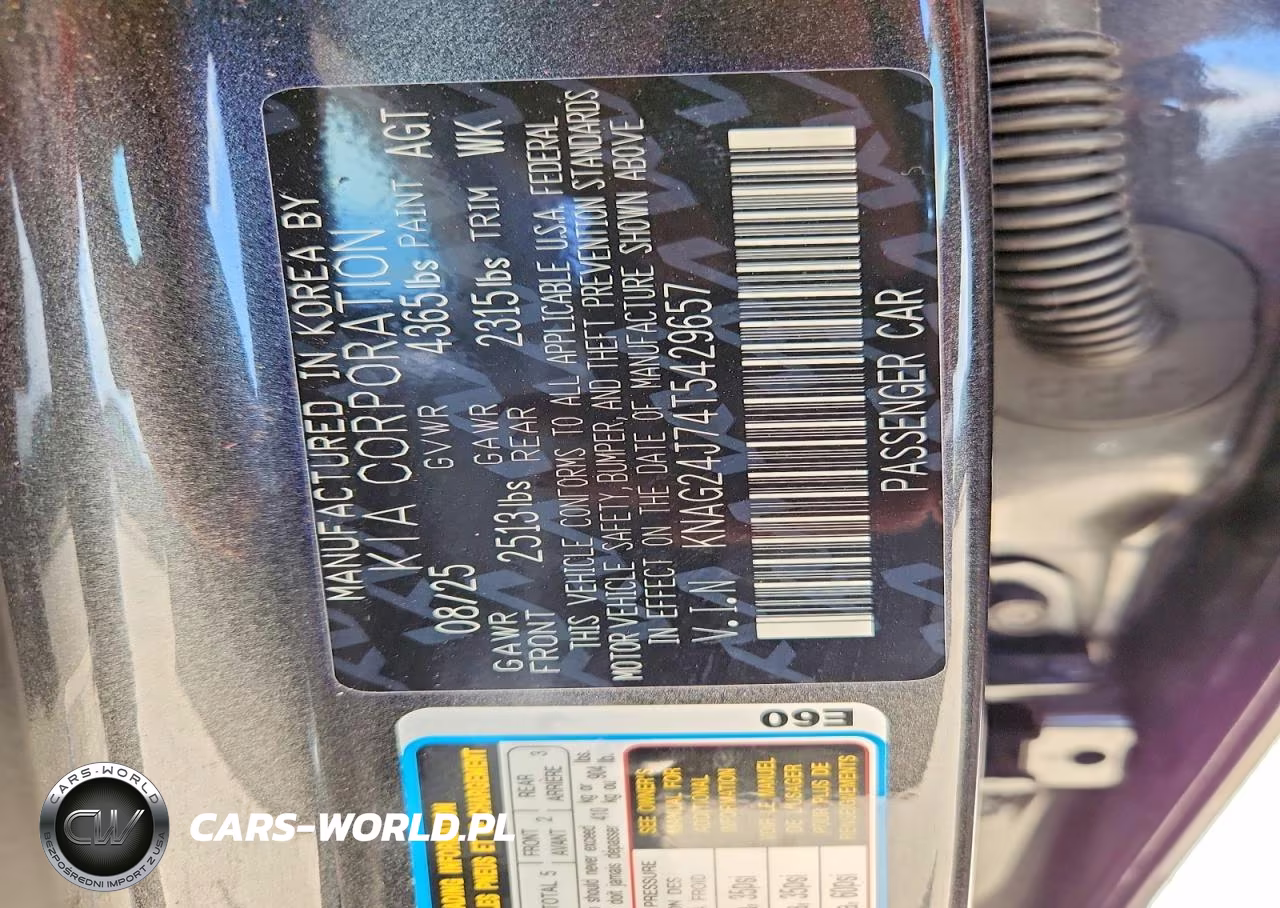 2026 Kia K5 Lxs VIN:KNAG24J74T5429657 - 13
