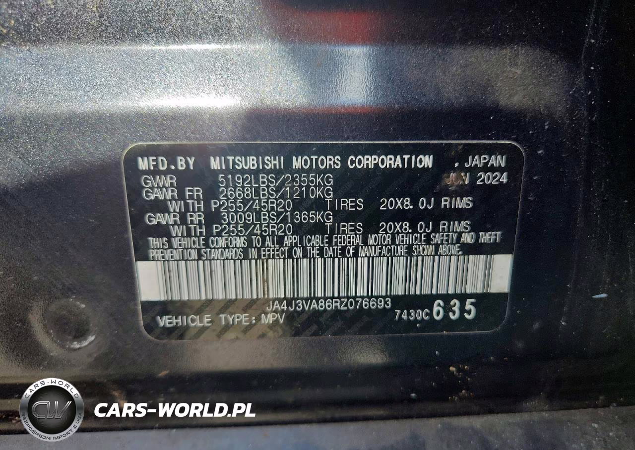 2024 Mitsubishi Outlander Se VIN:JA4J3VA86RZ076693 - 13