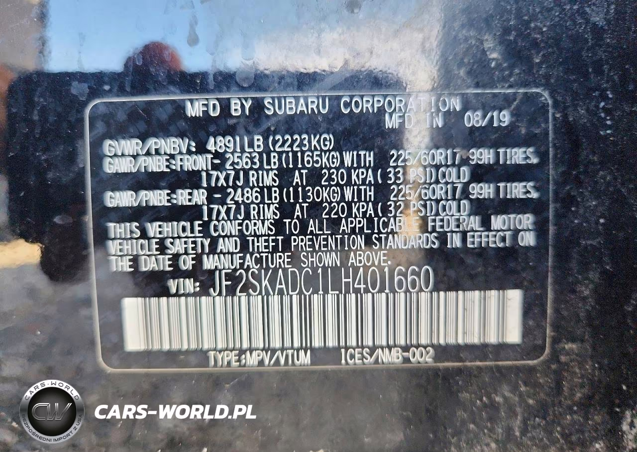 2020 Subaru Forester VIN:JF2SKADC1LH401660 - 12