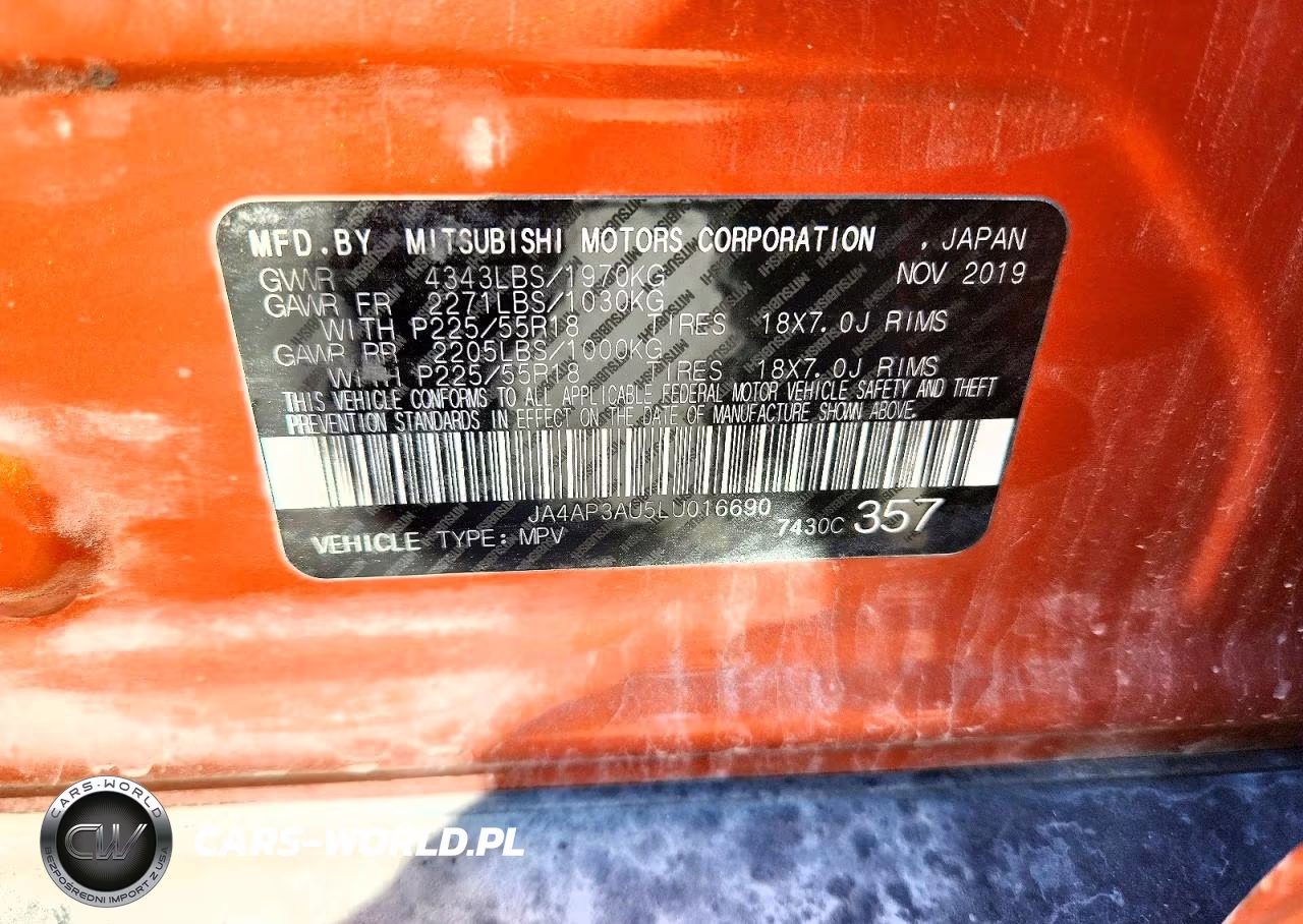 2020 Mitsubishi Outlander Sport Es VIN:JA4AP3AU5LU016690 - 13