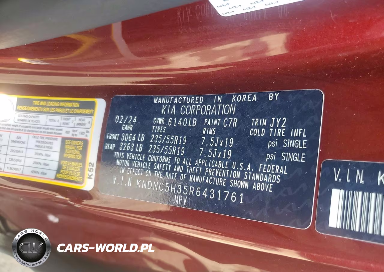 2024 Kia Carnival Ex VIN:KNDNC5H35R6431761 - 13