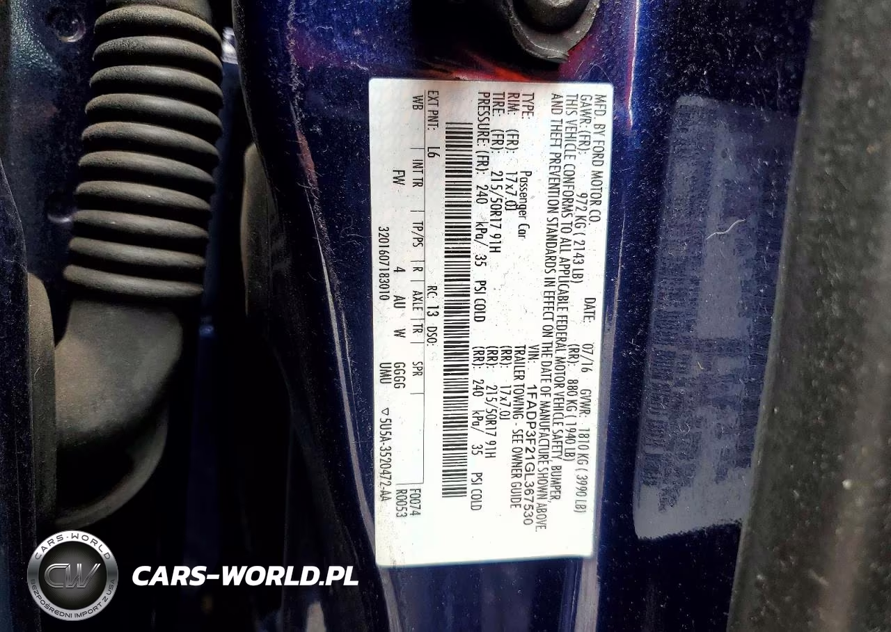 2016 Ford Focus Se VIN:1FADP3F21GL367530 - 12