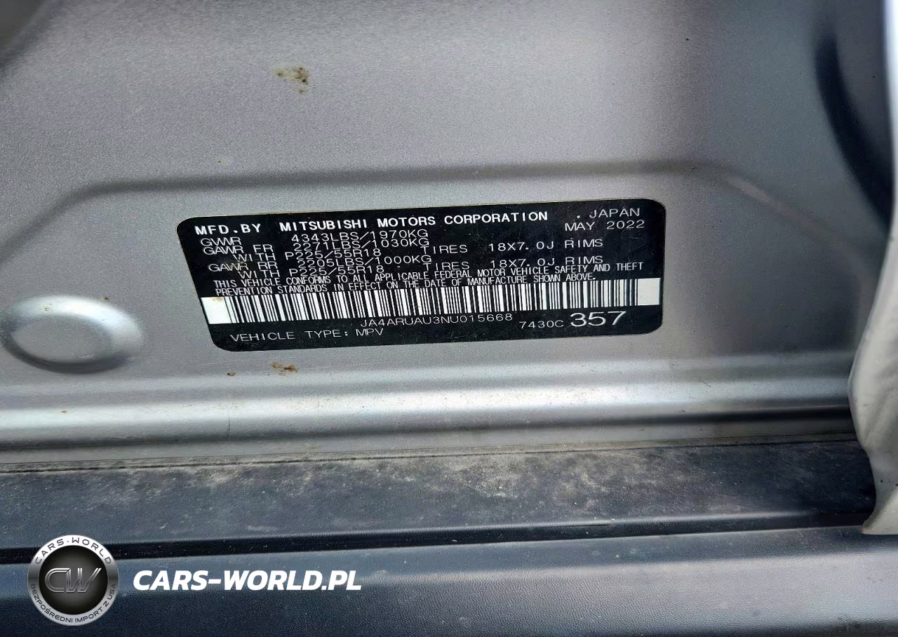 2022 Mitsubishi Outlander Sport Es VIN:JA4ARUAU3NU015668 - 14