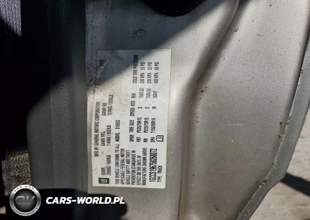 2005 Chevrolet Colorado VIN:1GCCS196758268072 - 12
