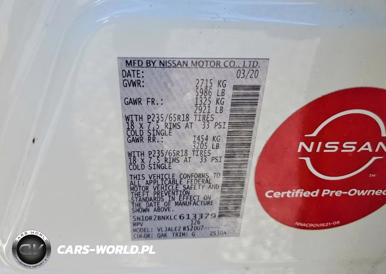 2020 Nissan Pathfinder Sv VIN:5N1DR2BNXLC613379 - 13