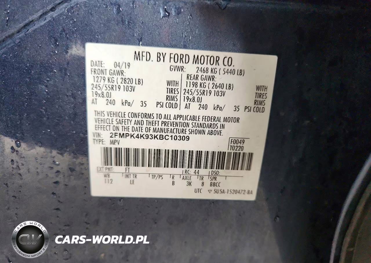 2019 Ford Edge Titanium VIN:2FMPK4K93KBC10309 - 14