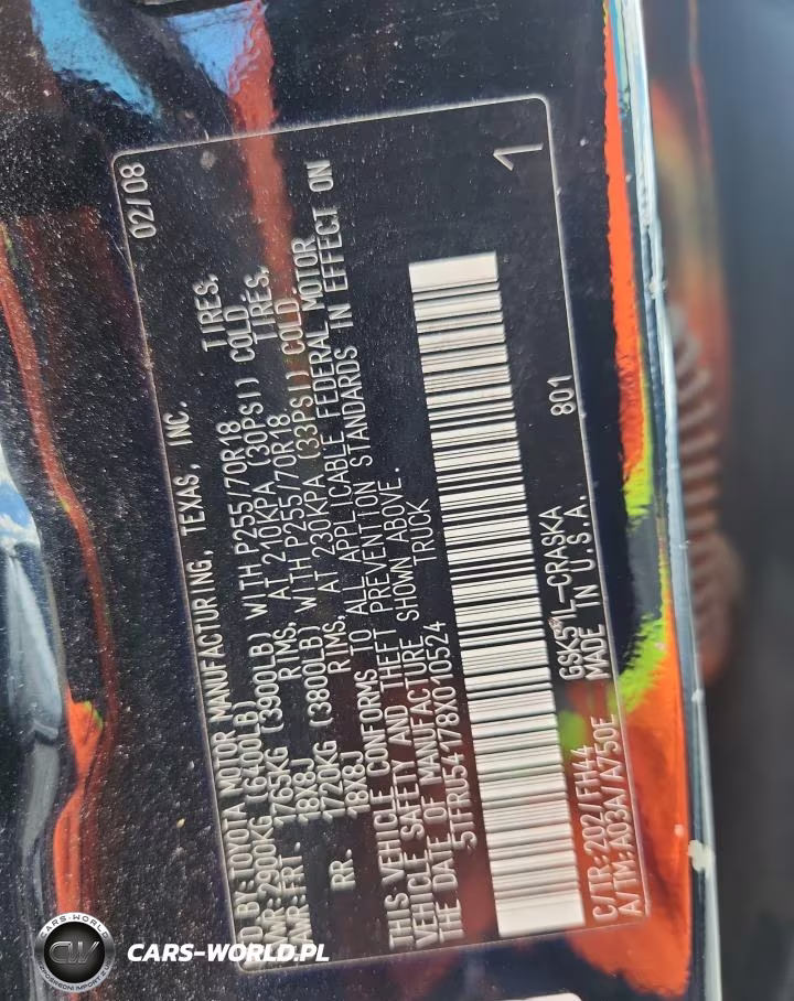 2008 Toyota Tundra Grade VIN:5TFRU54178X010524 - 12