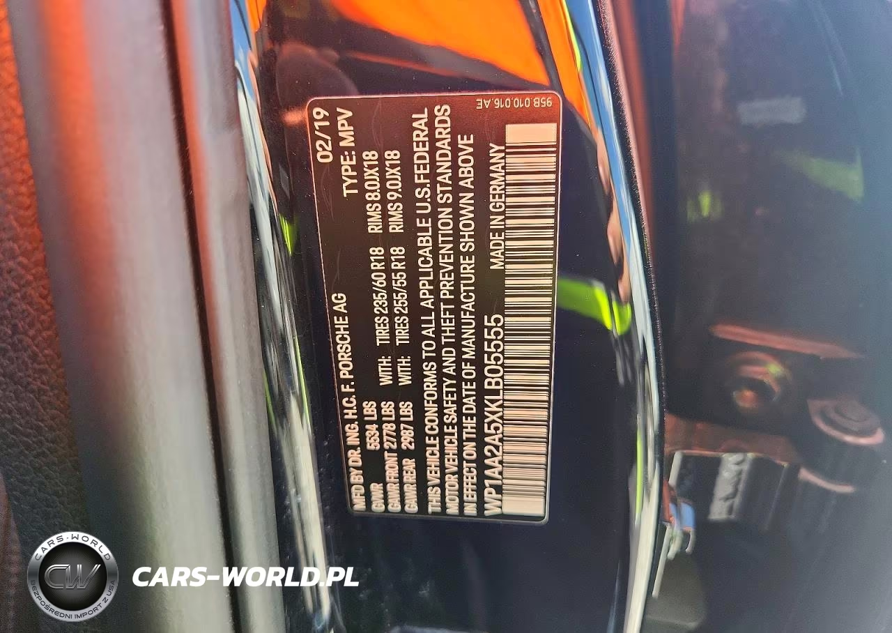2019 Porsche Macan VIN:WP1AA2A5XKLB05555 - 12