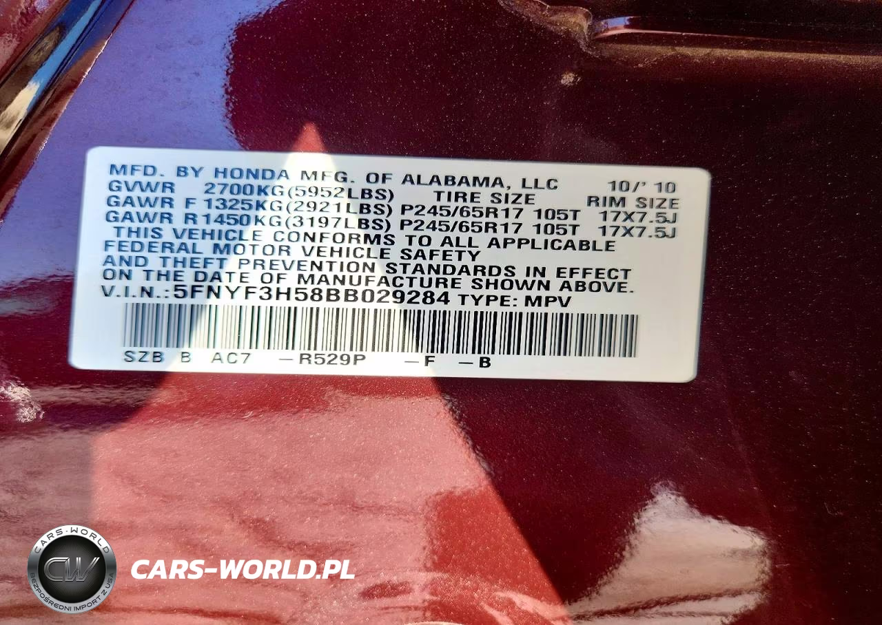2011 Honda Pilot Exl VIN:5FNYF3H58BB029284 - 13