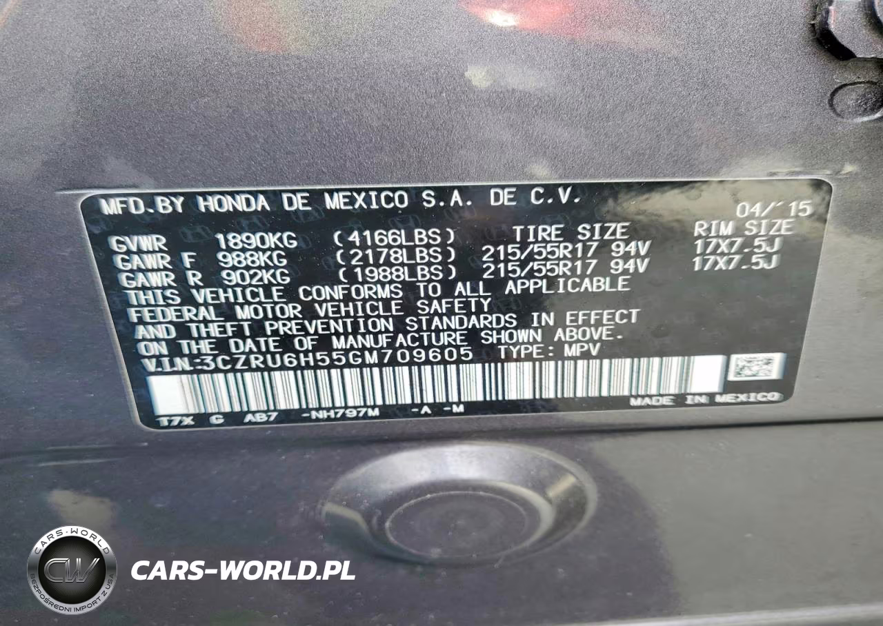 2016 Honda Hr-V Ex VIN:3CZRU6H55GM709605 - 13