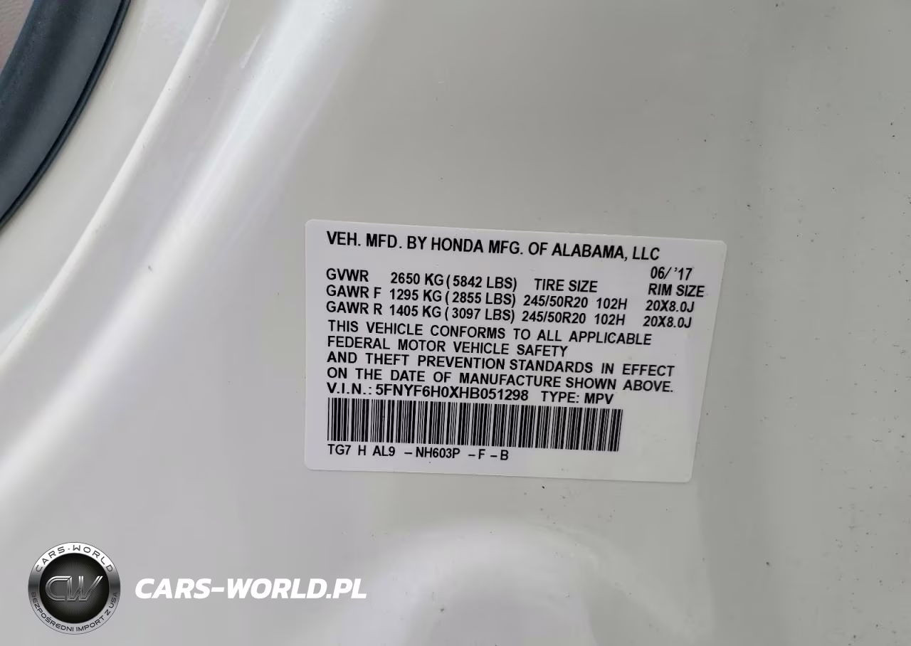2017 Honda Pilot Elite VIN:5FNYF6H0XHB051298 - 13