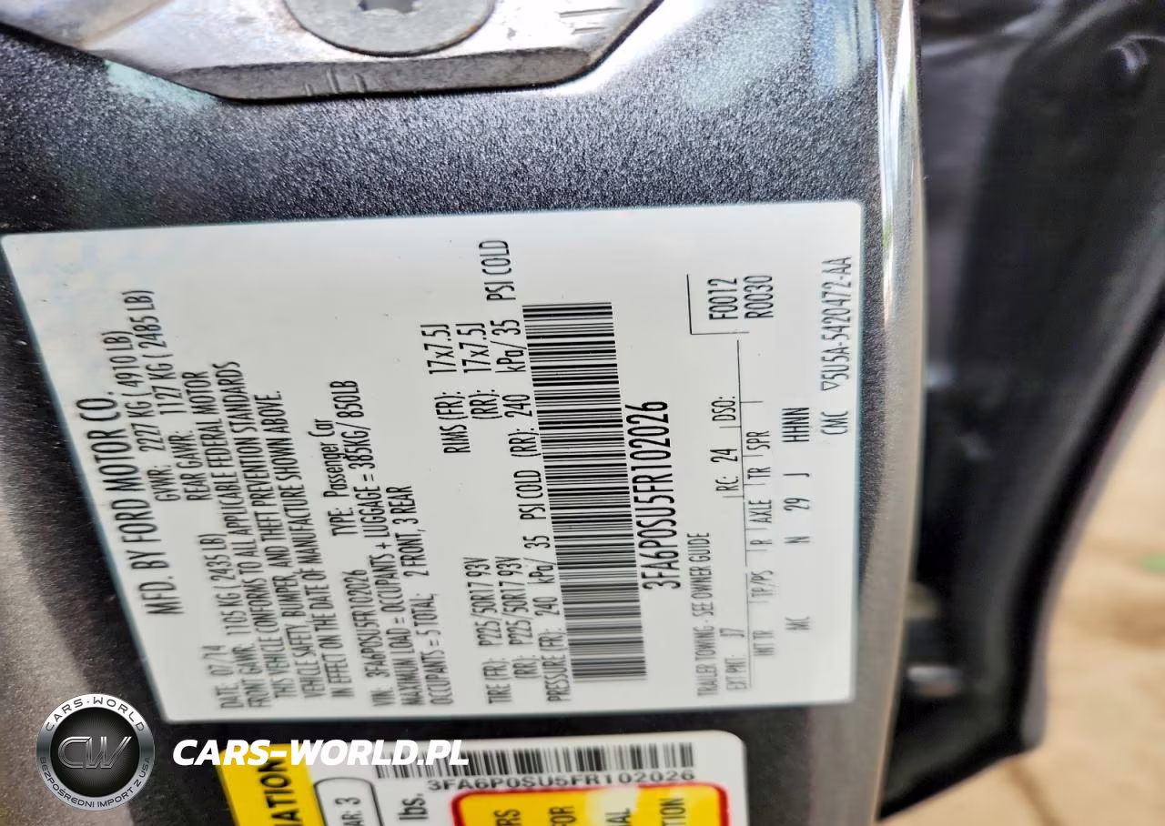 2015 Ford Fusion Titanium Phev VIN:3FA6P0SU5FR102026 - 12
