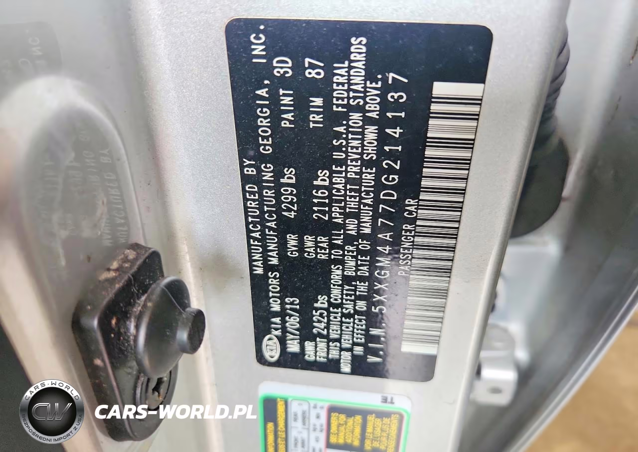 2013 Kia Optima Lx VIN:5XXGM4A77DG214137 - 12