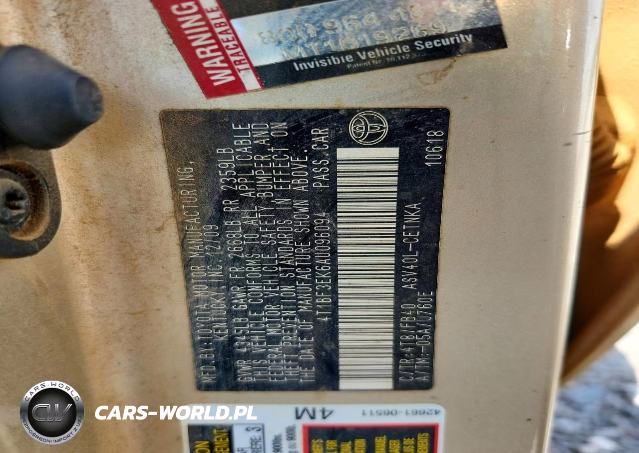 2010 Toyota Camry Le VIN:4T1BF3EK6AU096094 - 12