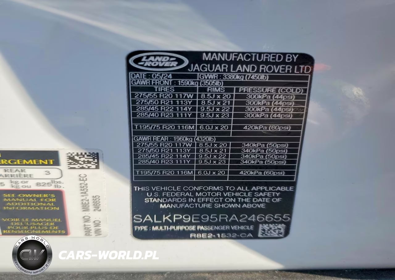 2024 Land Rover Range Rover Se VIN:SALKP9E95RA246655 - 12