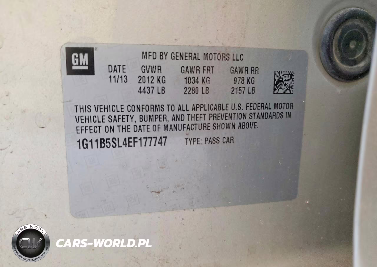 2014 Chevrolet Malibu Ls VIN:1G11B5SL4EF177747 - 13