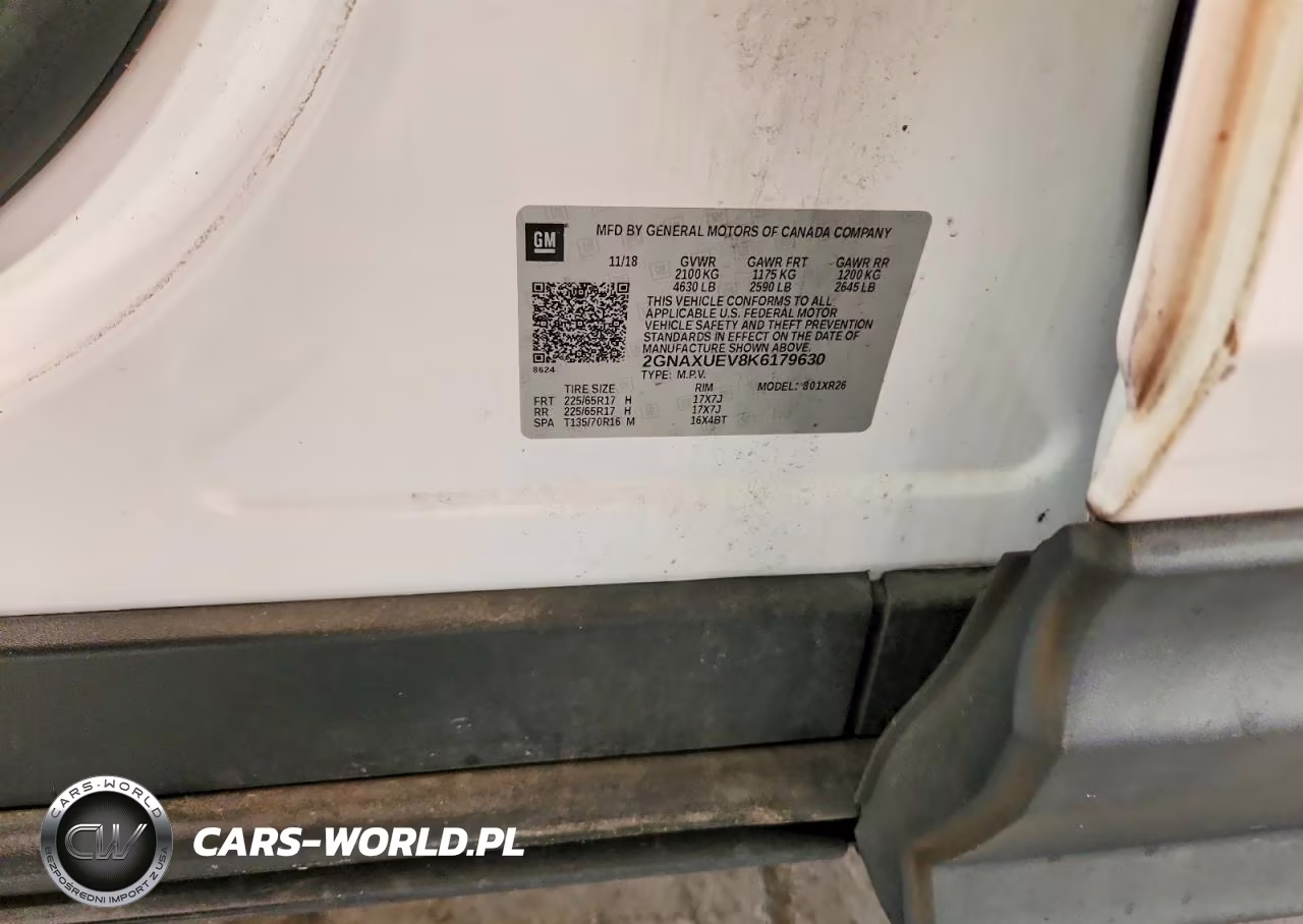 2019 Chevrolet Equinox Lt VIN:2GNAXUEV8K6179630 - 13
