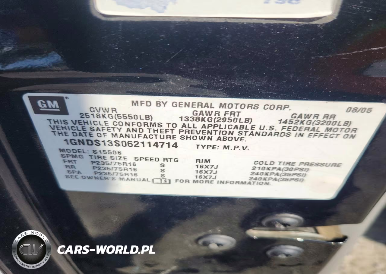 2006 Chevrolet Trailblazer Ls VIN:1GNDS13S062114714 - 12
