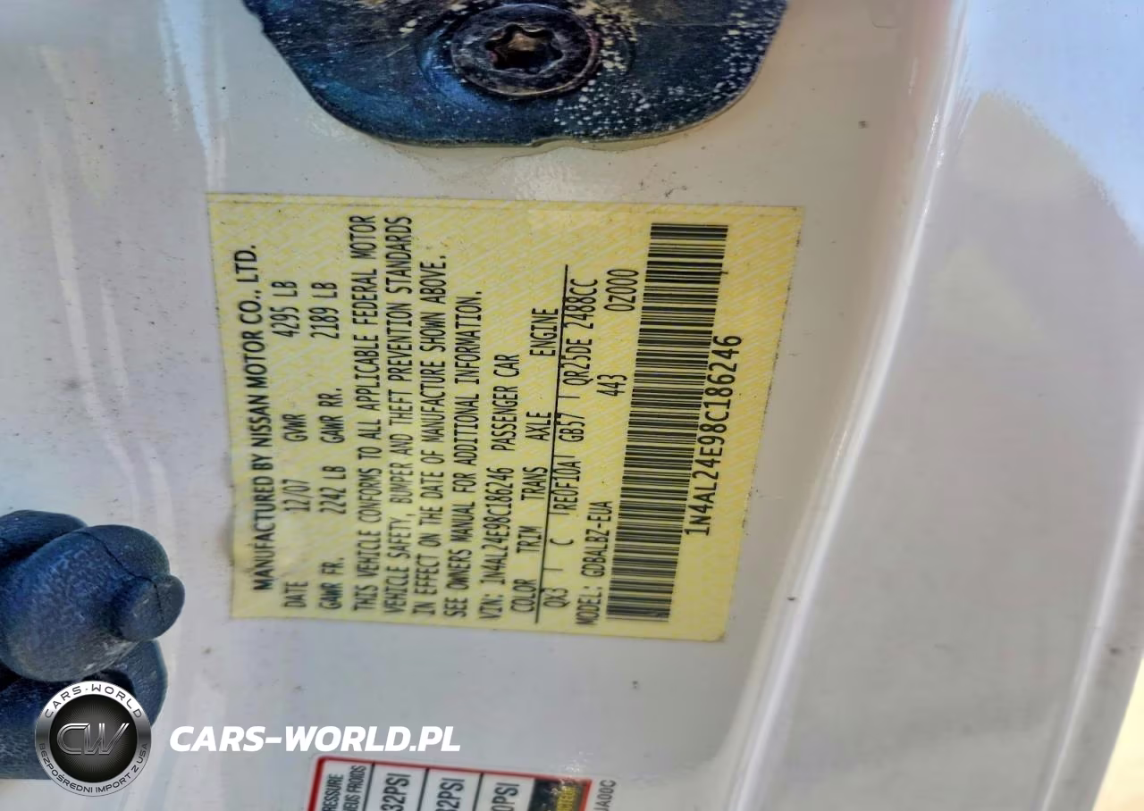 2008 Nissan Altima 2.5 S VIN:1N4AL24E98C186246 - 13