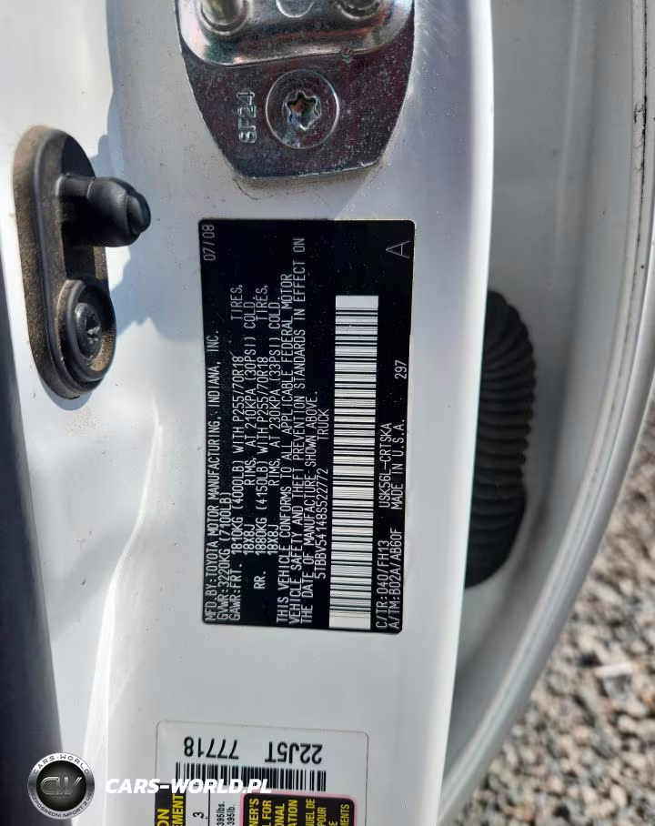 2008 Toyota Tundra Sr5 VIN:5TBBV54148S522772 - 12