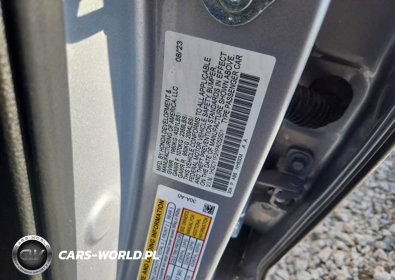 2023 Honda Accord Ex VIN:1HGCY1F31PA052501 - 12