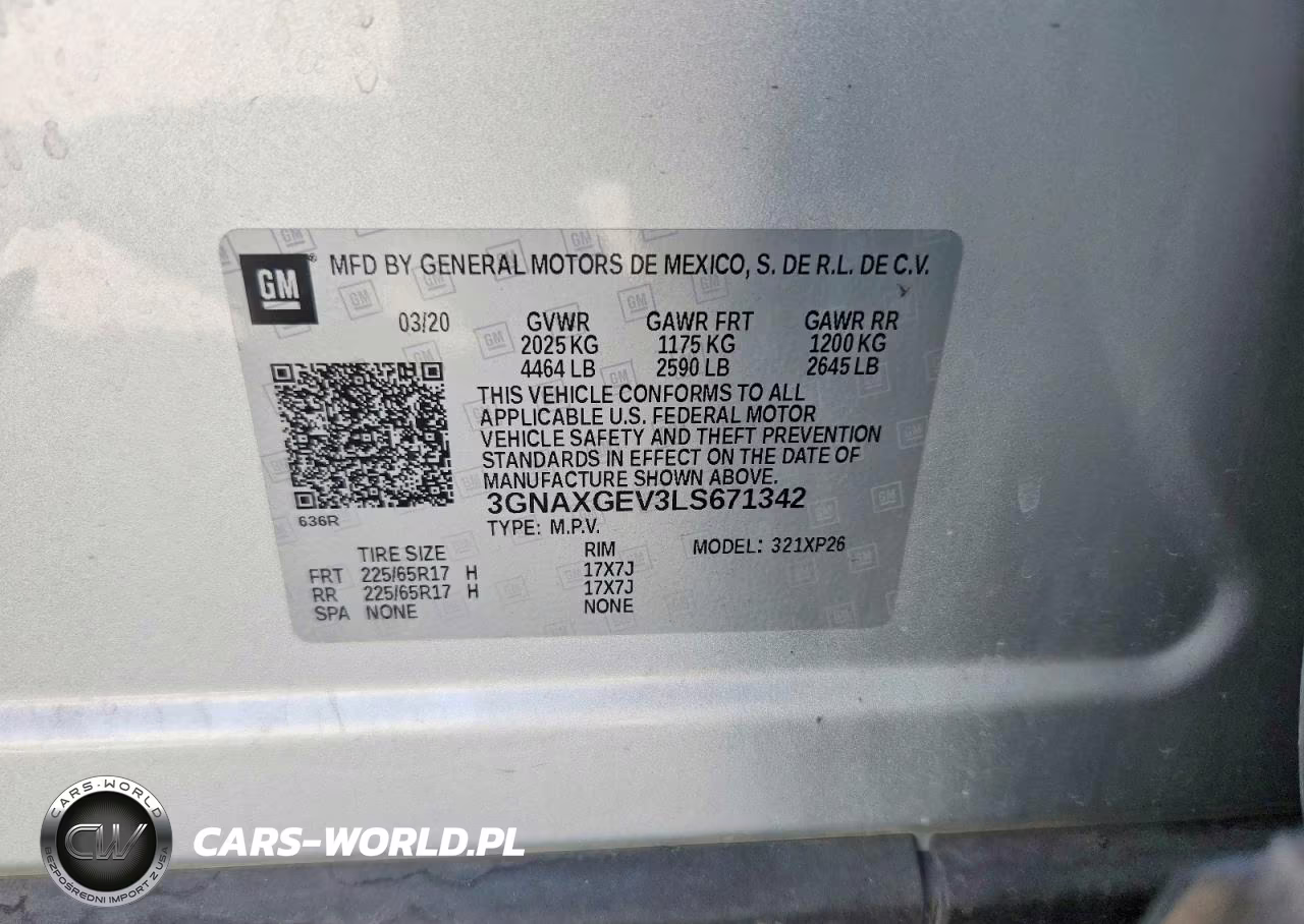 2020 Chevrolet Equinox L VIN:3GNAXGEV3LS671342 - 12