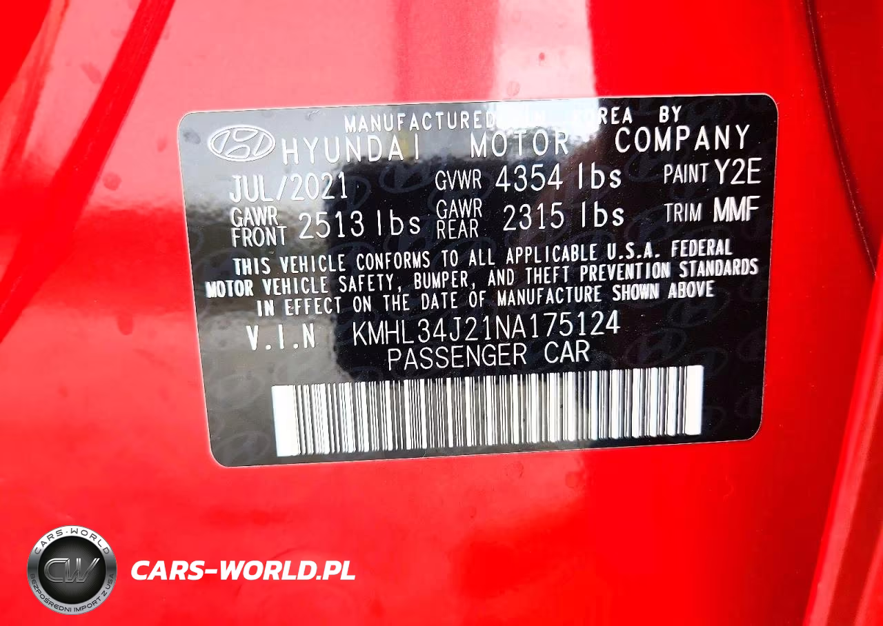 2022 Hyundai Sonata Limited VIN:KMHL34J21NA175124 - 12