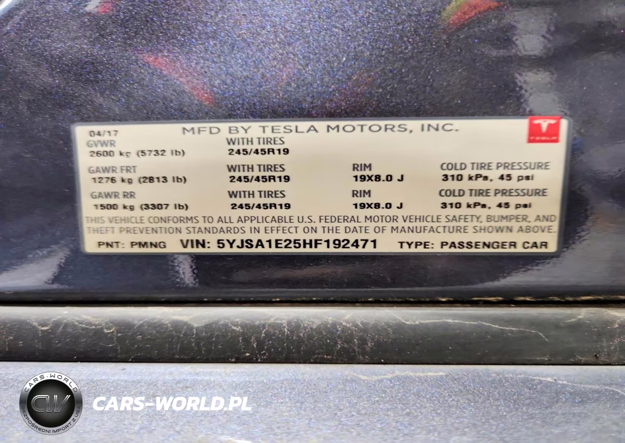 2017 Tesla Model S VIN:5YJSA1E25HF192471 - 12